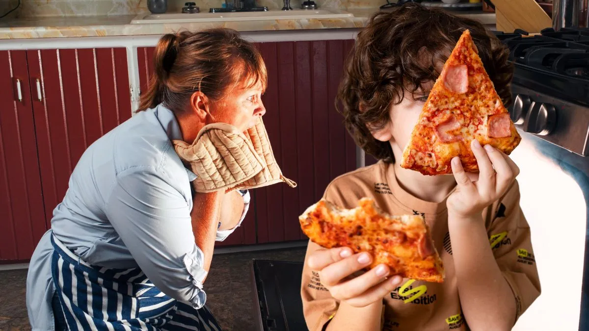 Pieczenie mrożonej pizzy na kratce w piekarniku