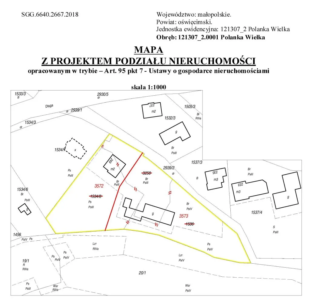proces podziału domu geodezja schemat