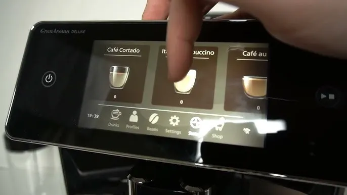 ekspres saeco menu statystyki licznik kaw