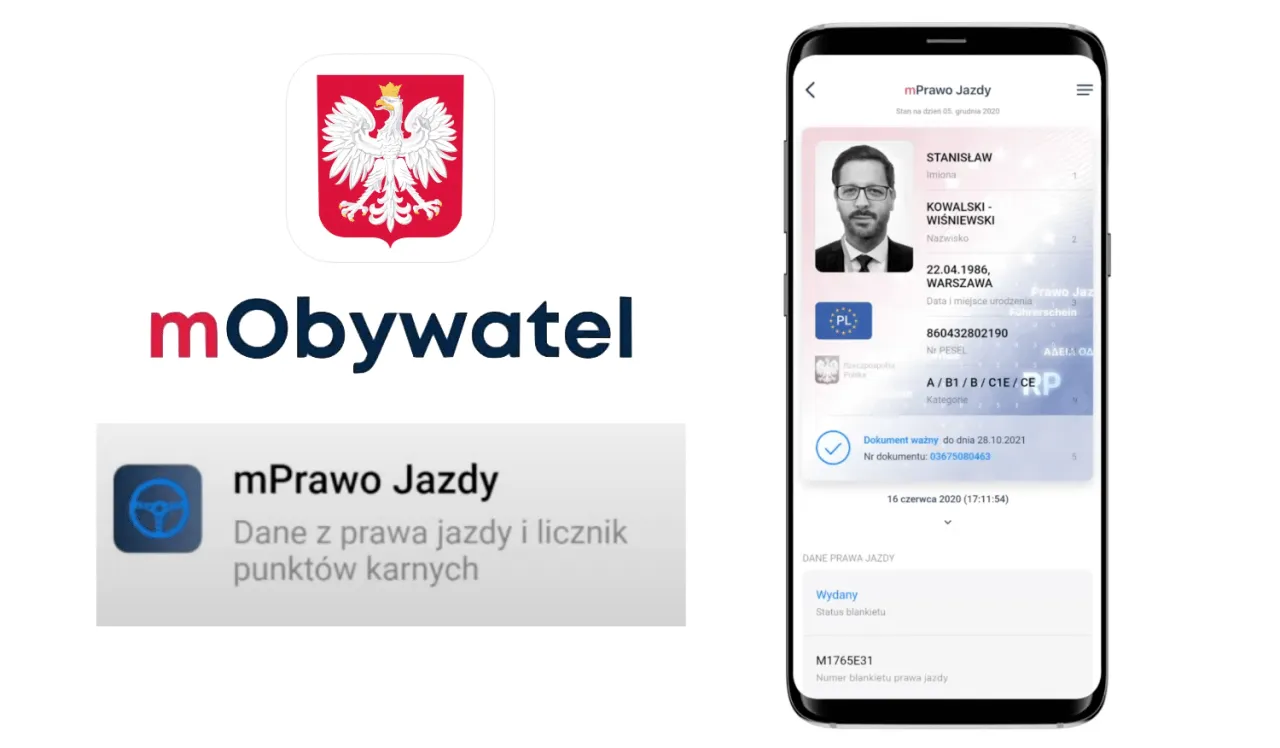 Aplikacja mObywatel na smartfonie, mPrawo Jazdy