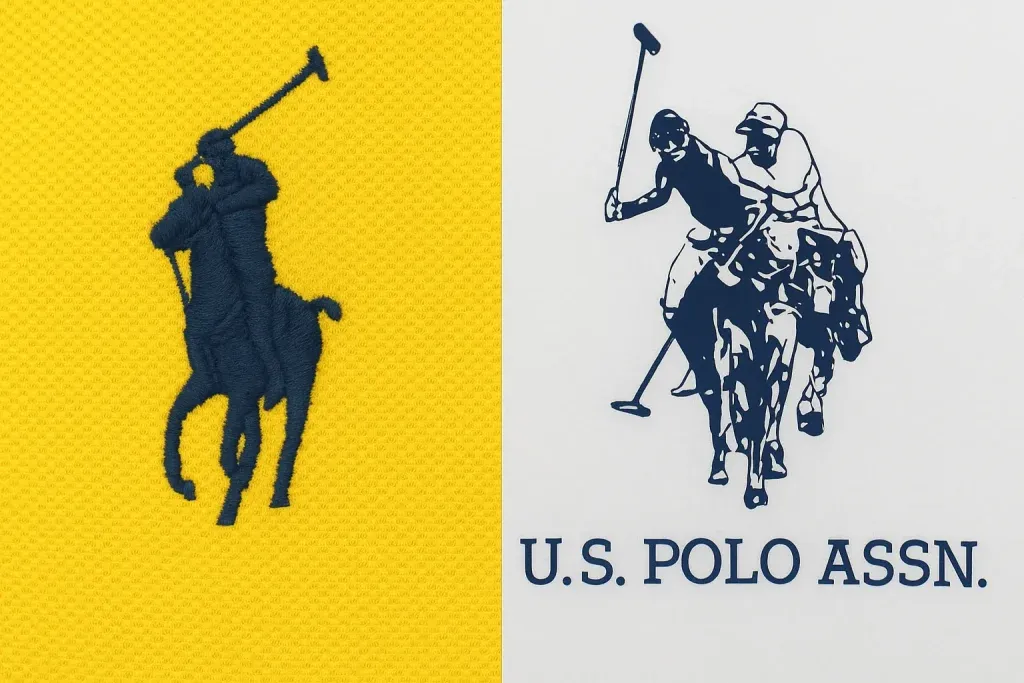 Por&oacute;wnanie logo U. S. Polo Assn. i Ralph Lauren