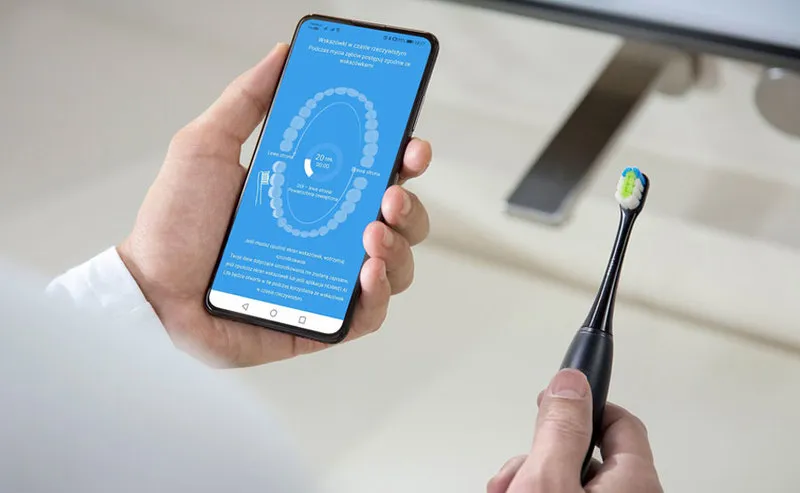 aplikacja szczoteczka soniczna AI