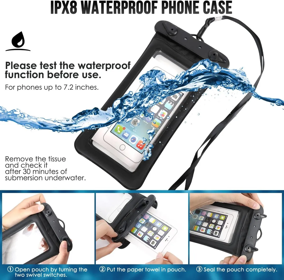 Wodoodporne etui na telefon do kajaka