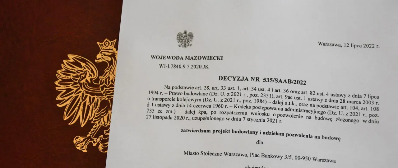 wzór decyzji pozwolenia na budowę z zaznaczonym numerem