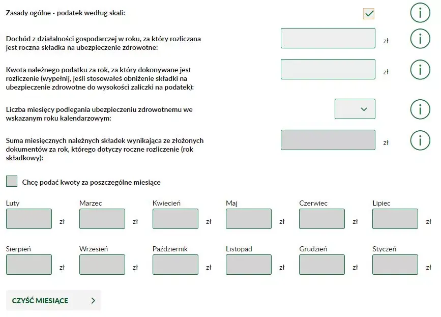 kalkulator składki zdrowotnej ZUS