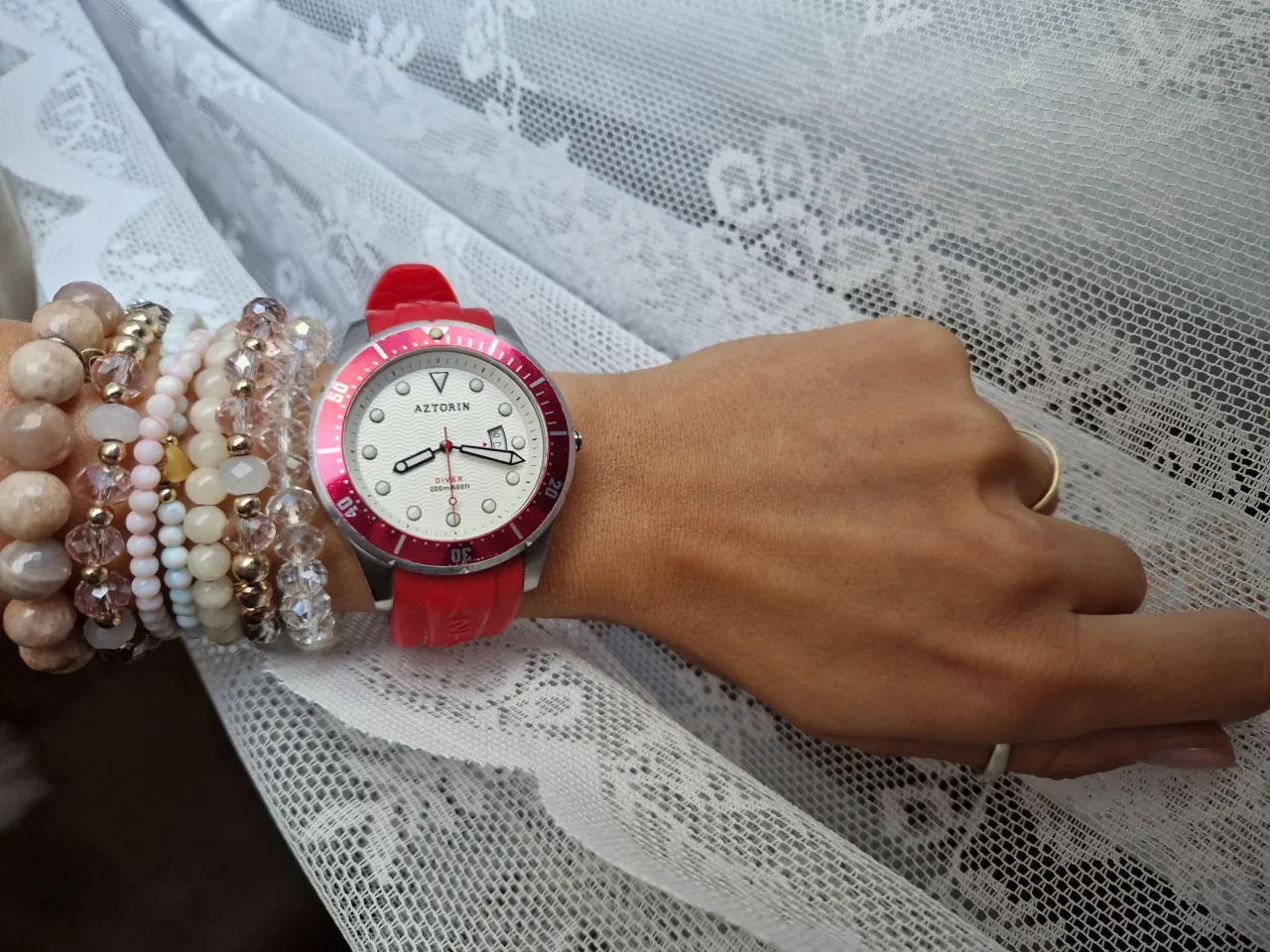 Aztorin zegarek damski detale mechanizm