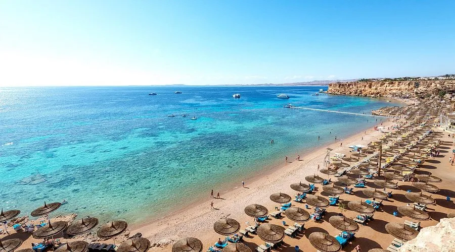 Reef Oasis Beach Resort Sharm el Sheikh vista aerea spiaggia barriera corallina