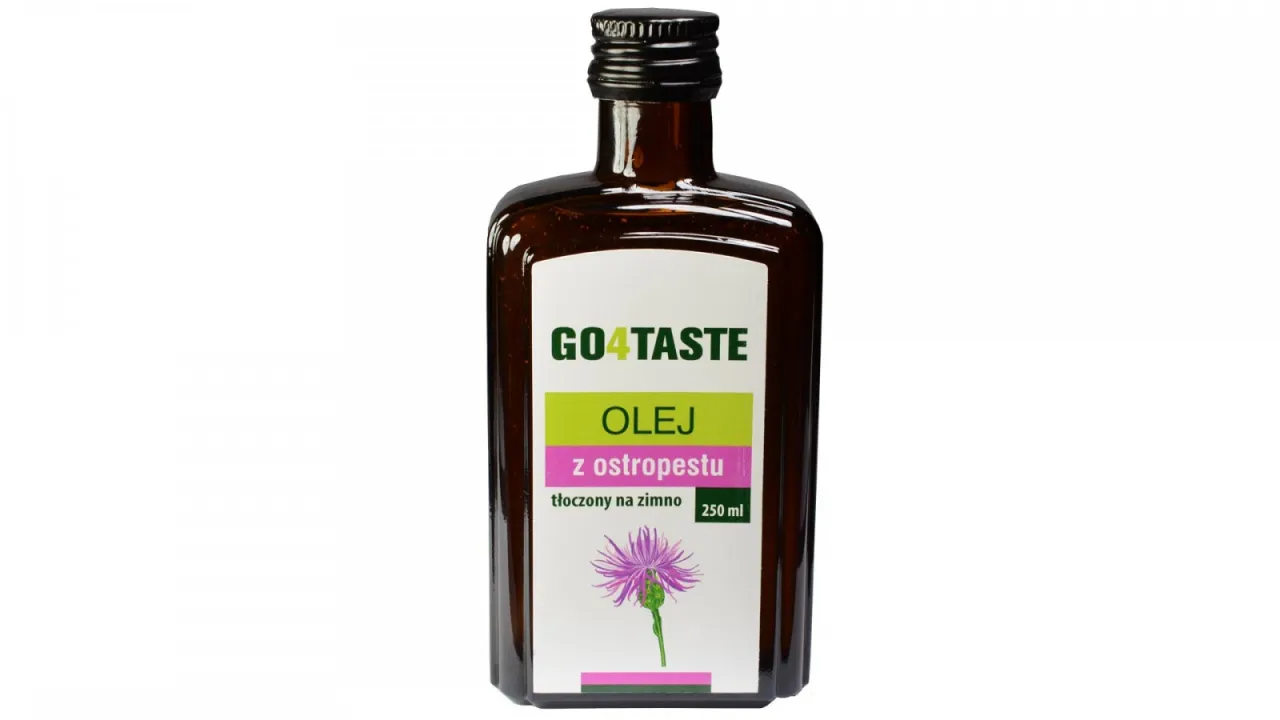 Olej z ostropestu butelka ciemne szkło