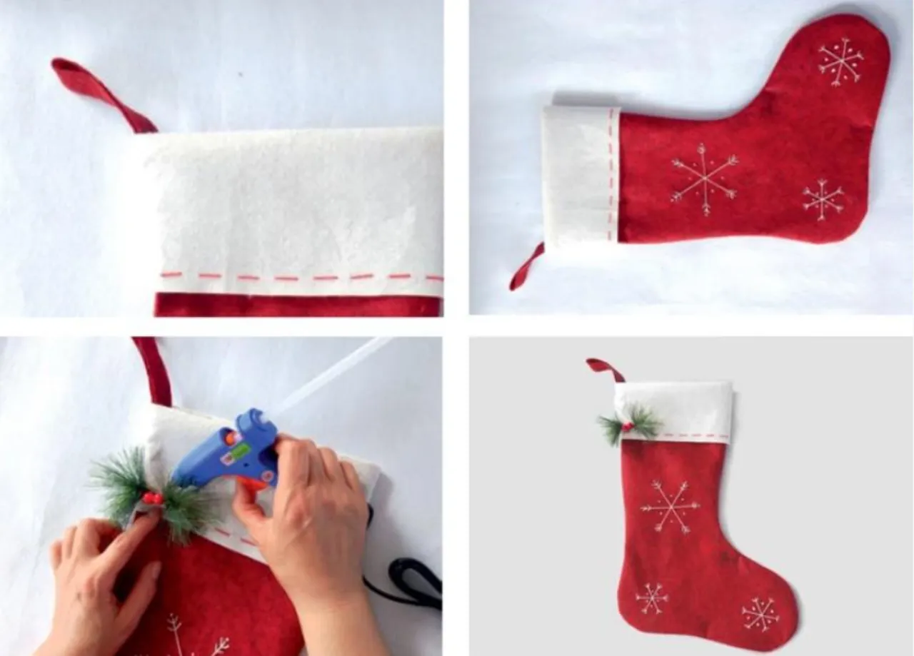 Skarpety świąteczne DIY dla dzieci z papieru