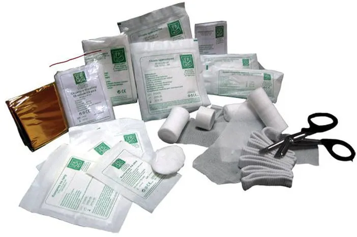 Wyposażenie apteczki pierwszej pomocy DIN 13164