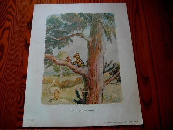 Kubuś Puchatek i Prosiaczek klasyczna ilustracja E. H. Sheparda