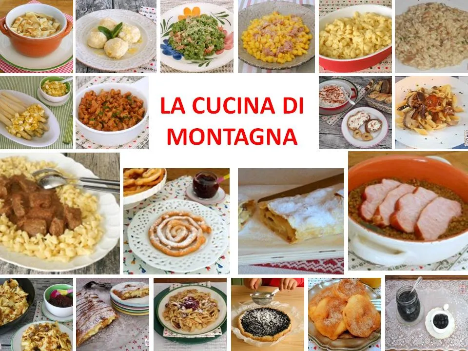 piatti tipici montagna collage