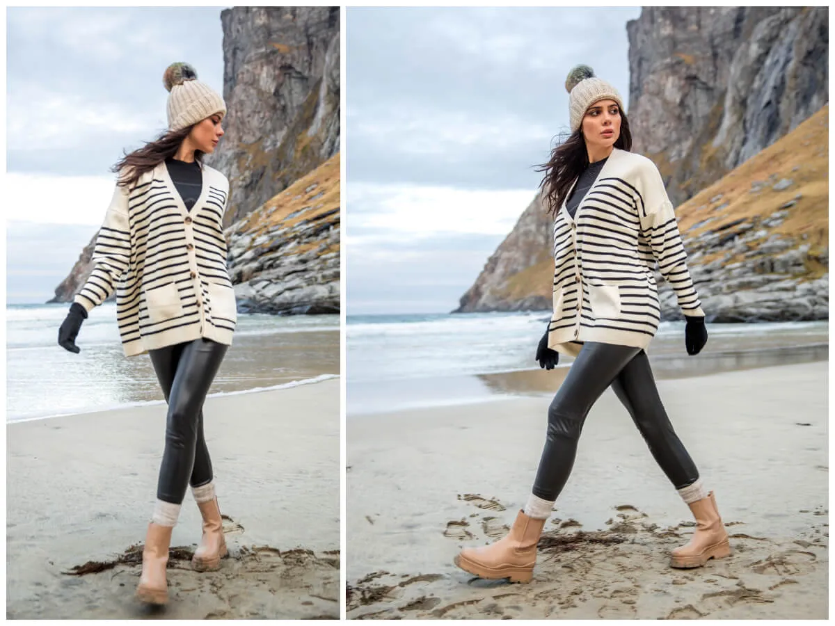 stylizacje legginsy skórzane wzorzyste prążkowane