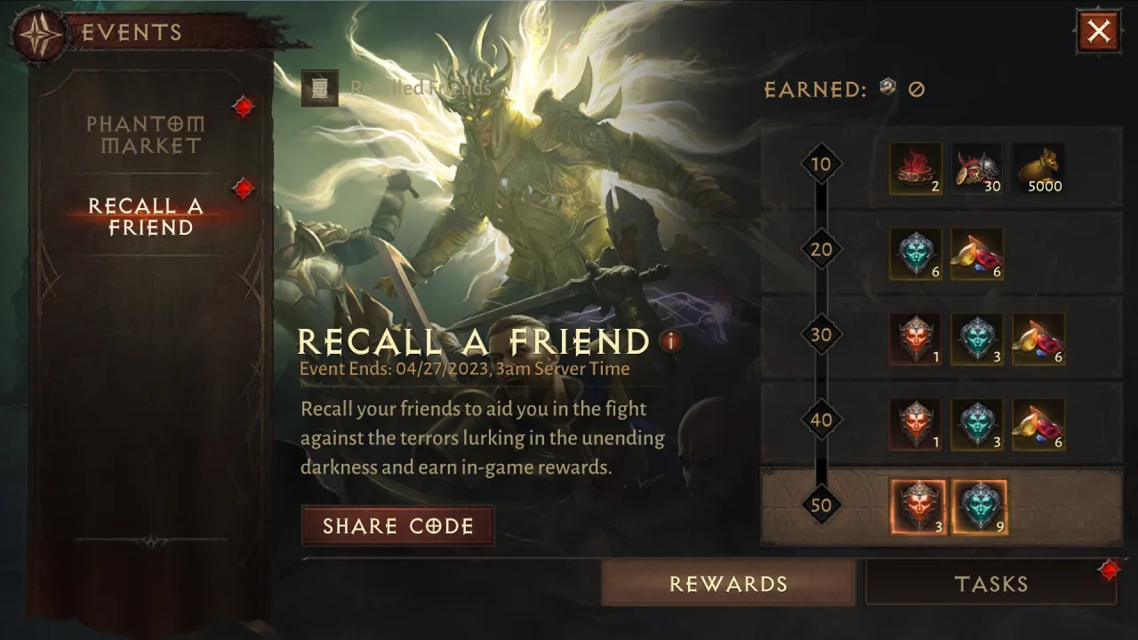 Diablo Immortal menu opuść klan