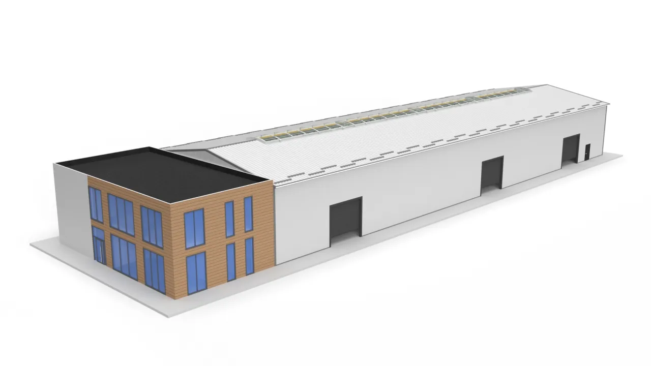 projekt hali budowlanej