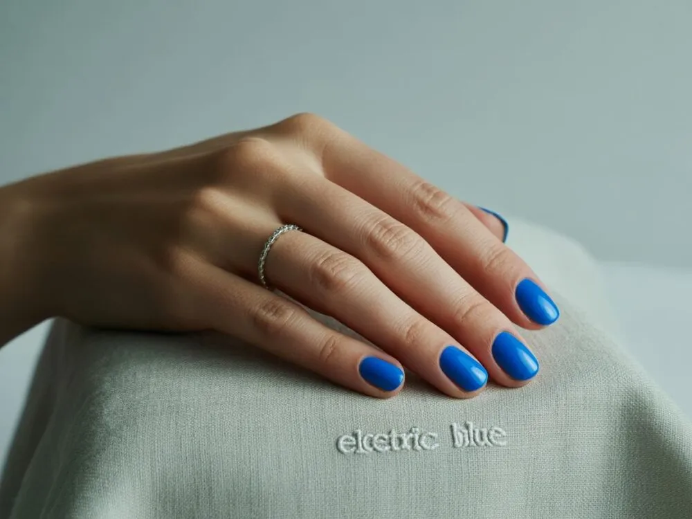 dziewczyna z jasnoniebieskimi paznokciami tiktok