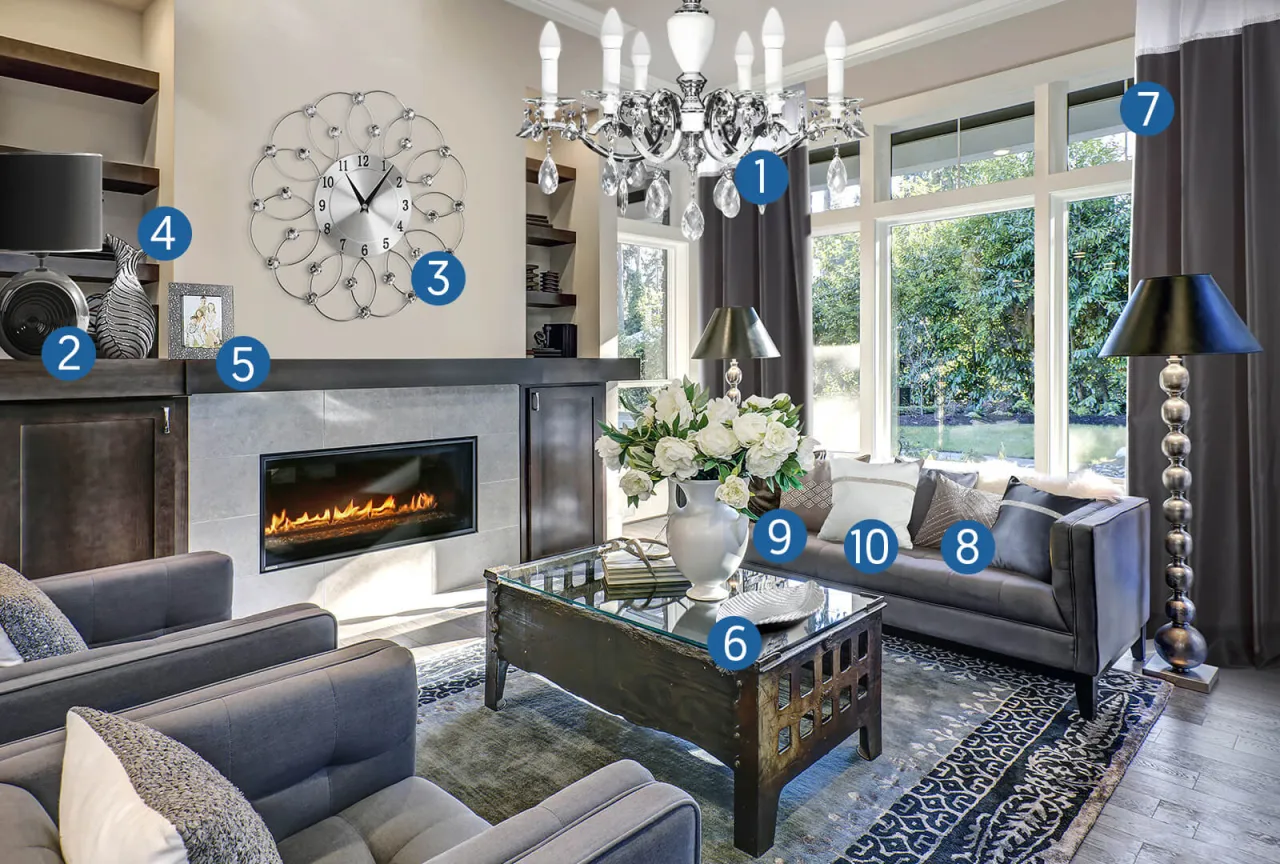 salon w stylu glamour wnętrza