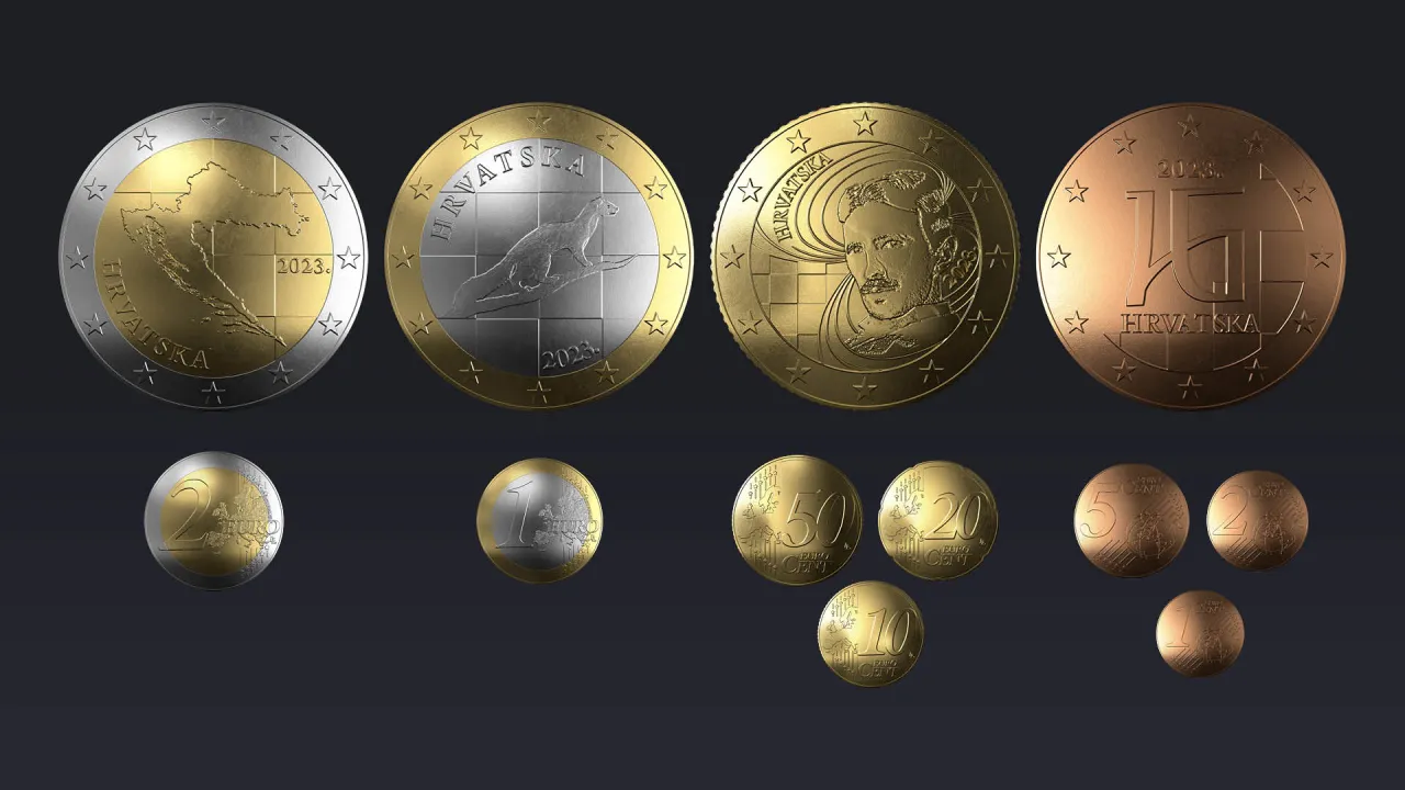 Chorwackie monety euro narodowe symbole