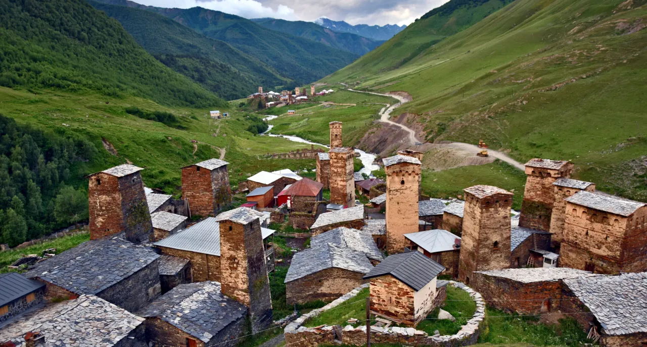 Swanetia Mestia Uszguli wieże obronne