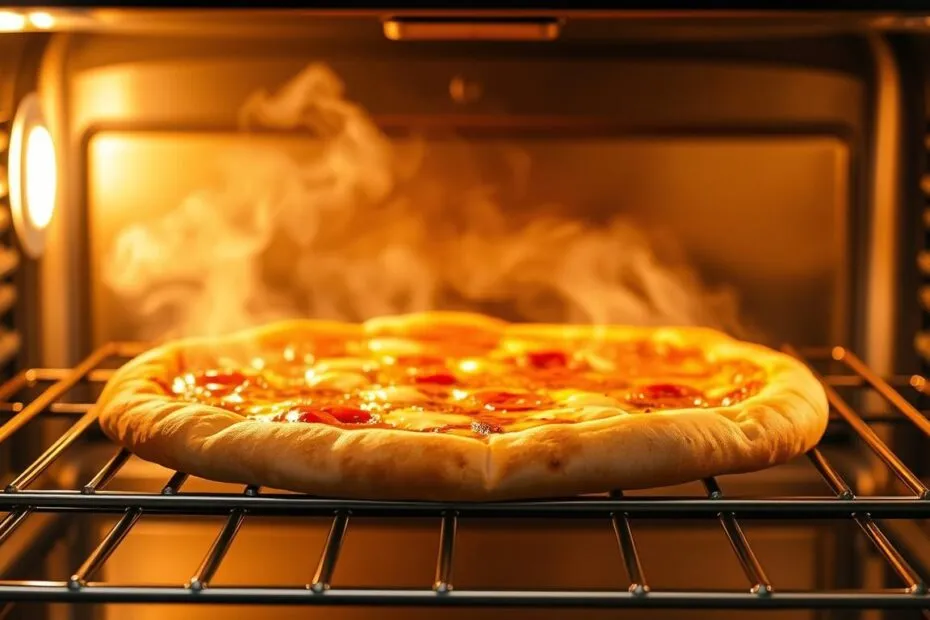 Piekarnik rozgrzany pizza termometr