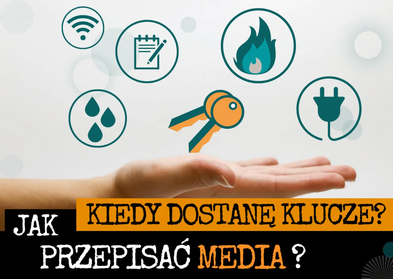 dokumenty potwierdzające zamieszkanie, stos papierów, klucze do mieszkania