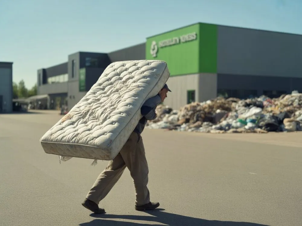 recykling materaca DIY, części materaca do ponownego wykorzystania