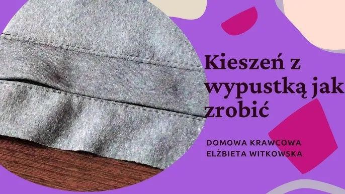 nierówno uszyta kieszeń z wypustką błąd krawiecki