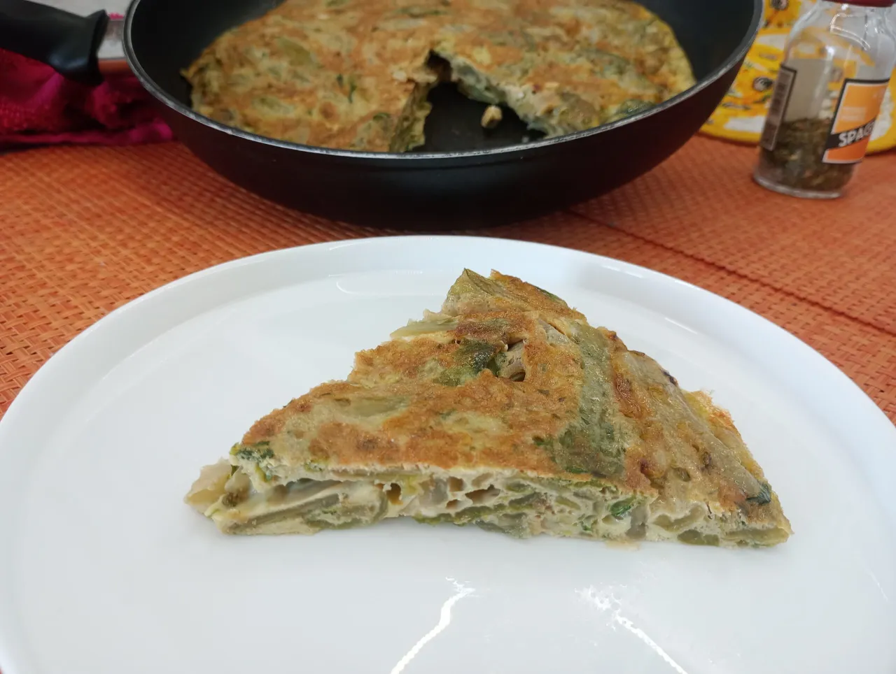 Frittata di puntarelle e pecorino