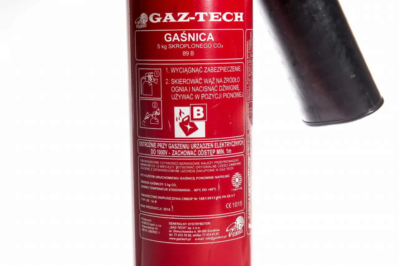 klasy pożarów B i C