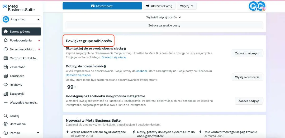 Facebook limity zaproszeń do strony i grupy