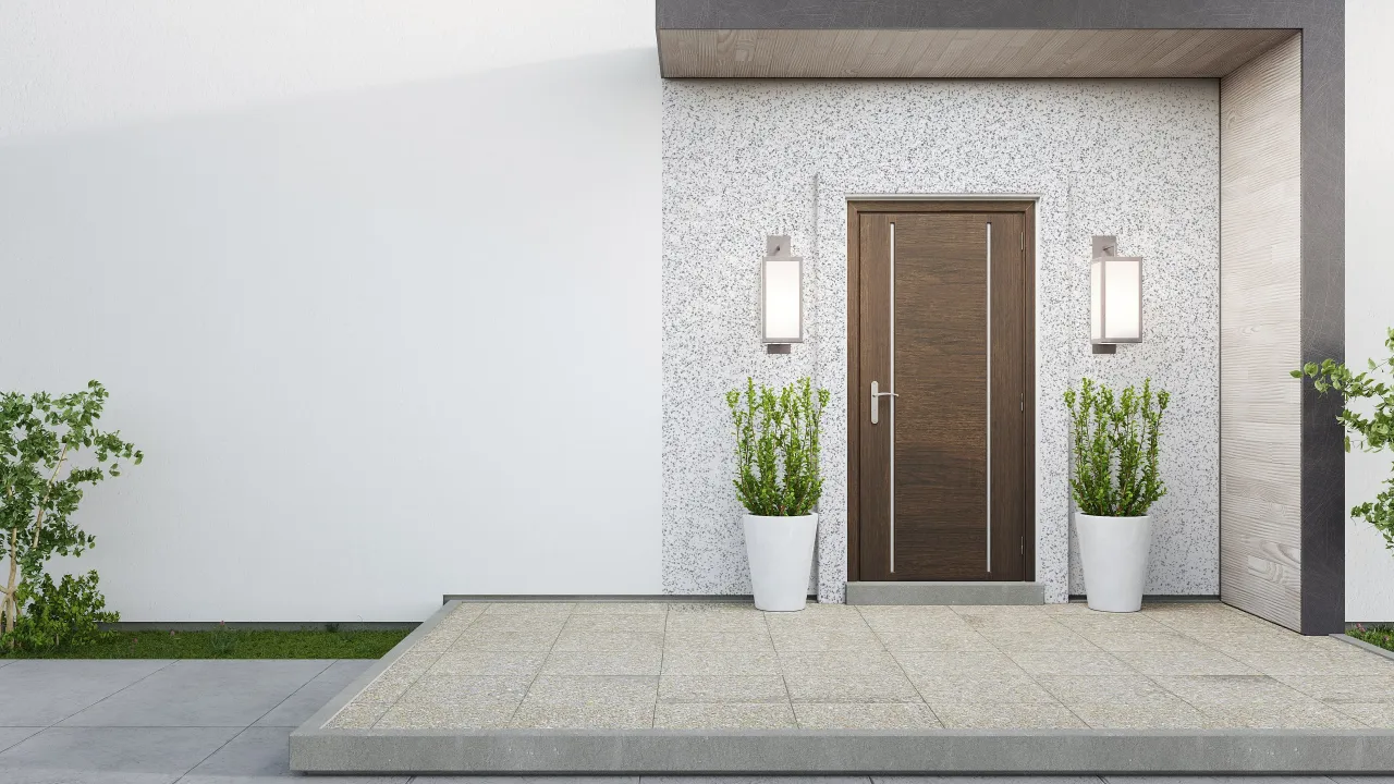 Tynk mozaikowy na ścianie przed usunięciem