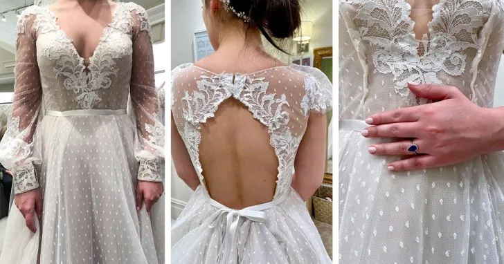 przerobiona suknia ślubna na wieczorową before after