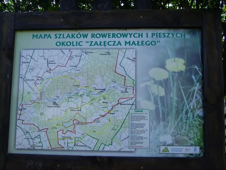 mapa Załęczański Park Krajobrazowy atrakcje