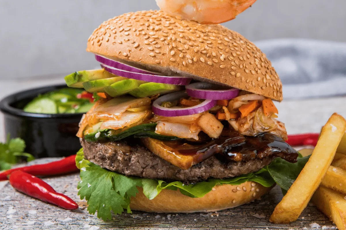 burger z kimchi