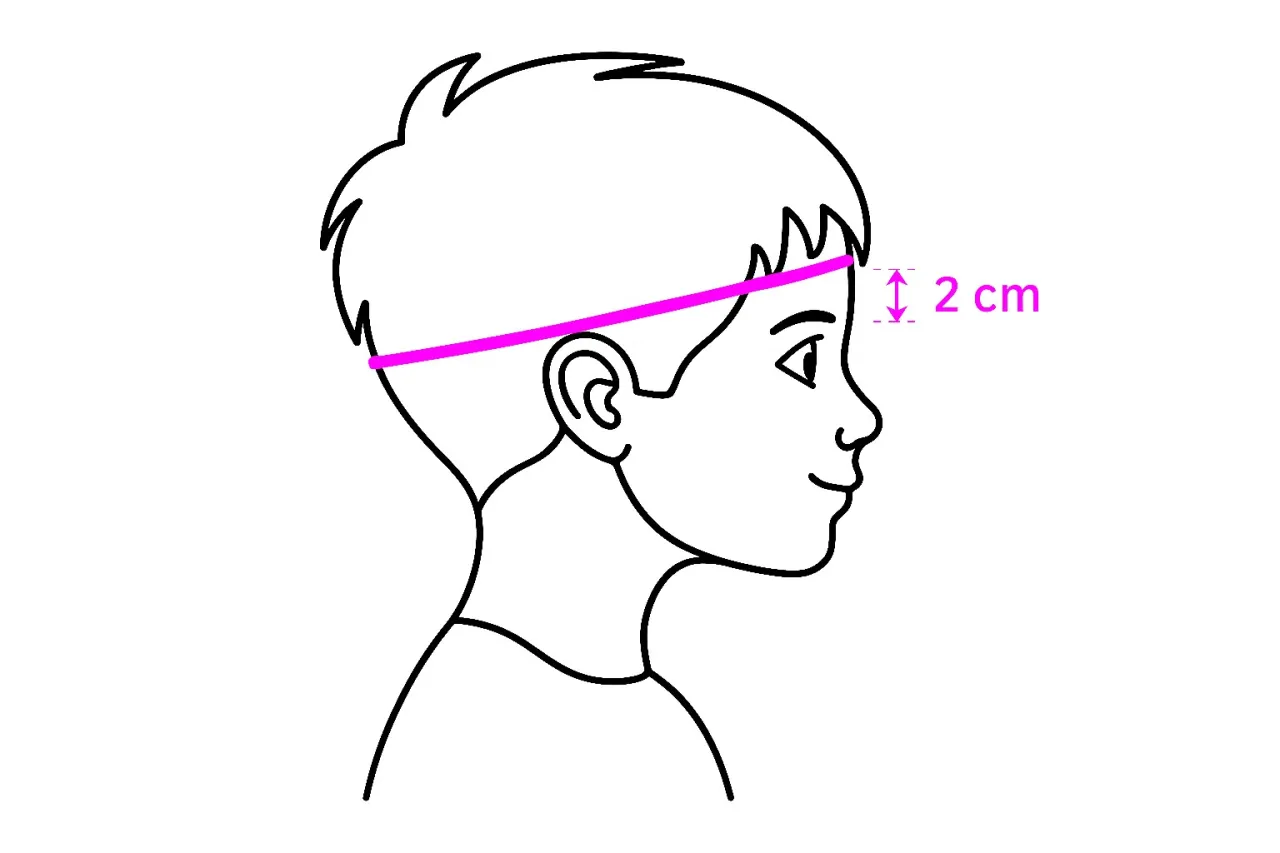 Mierzenie głowy dziecka do kasku