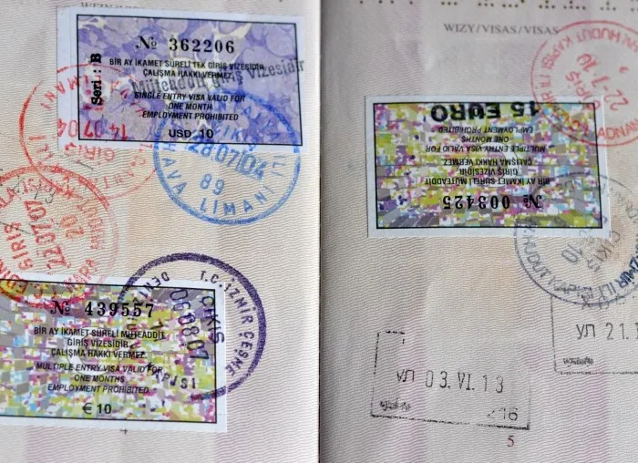 Dokumenty podr&oacute;żne i tureckie liry