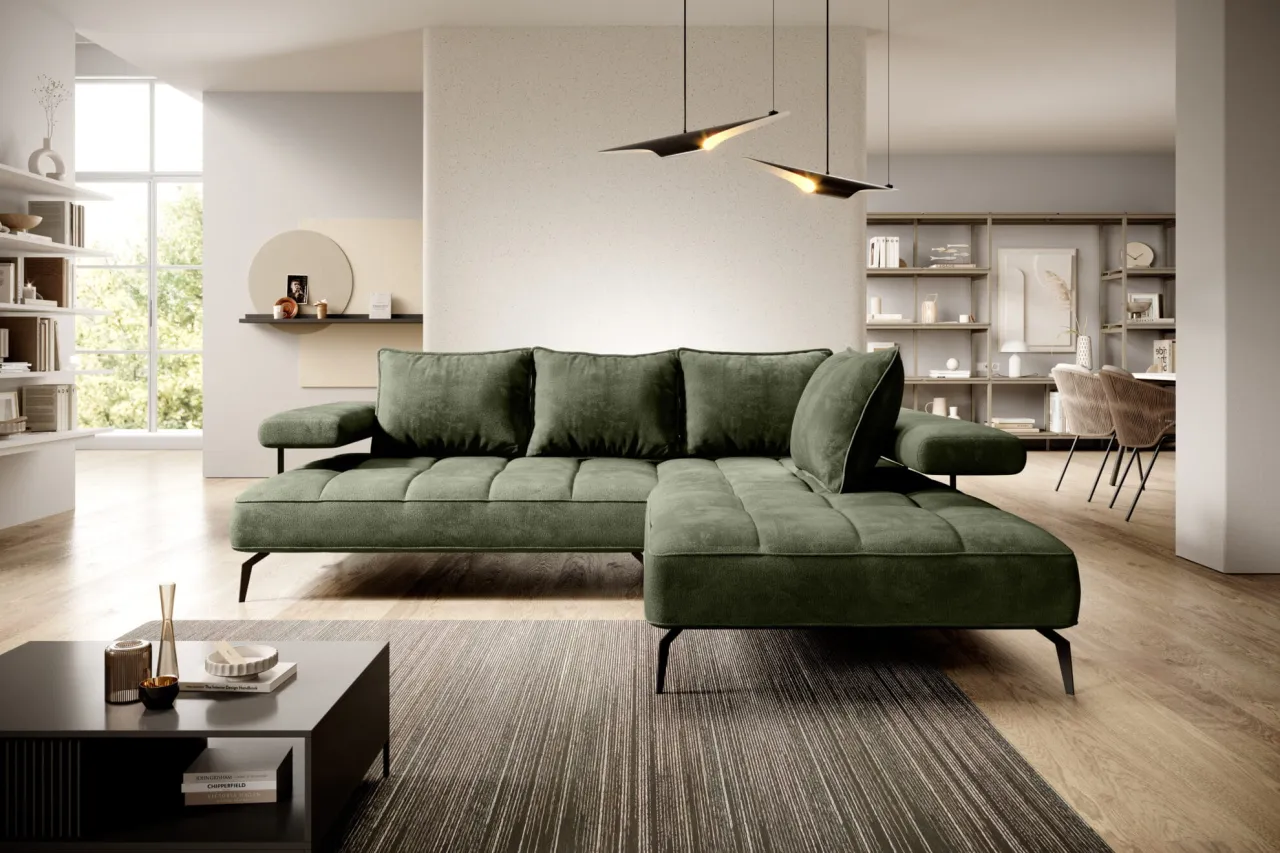 Wnętrze salonu meblowego z narożnikiem Wersal