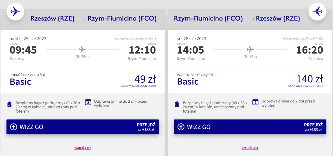 City break Rzesz&oacute;w loty Londyn Rzym Monachium