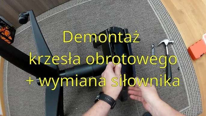 Demontaż zapieczonego siłownika krzesła biurowego