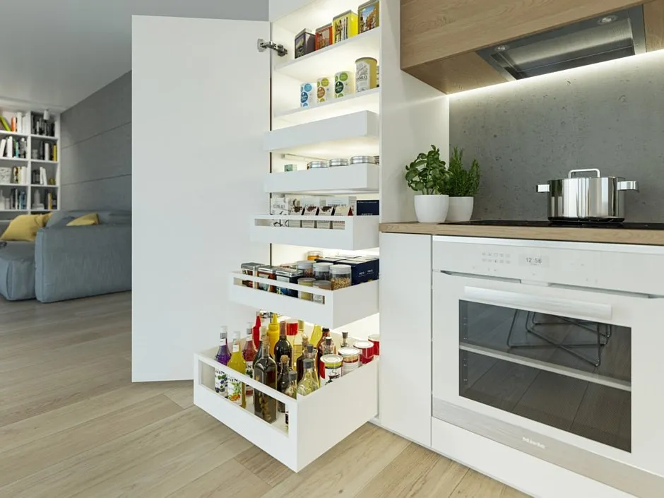 Inteligentne systemy przechowywania w małej kuchni