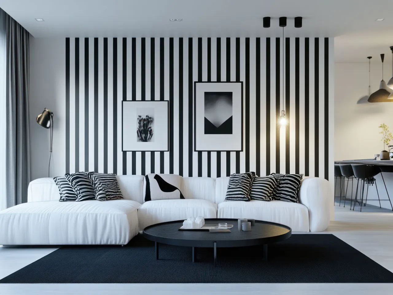 pasy na ścianie inspiracje aranżacje