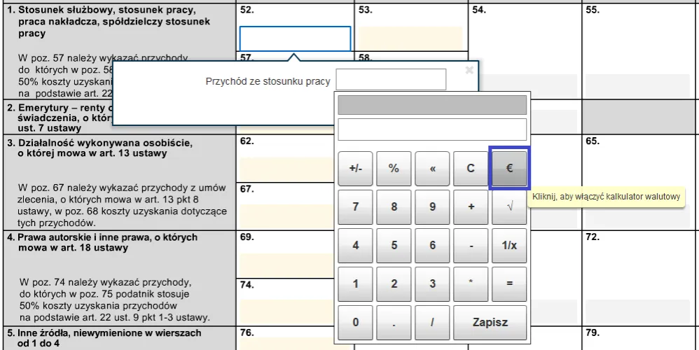 kalkulator pit, paszport, pieniądze euro