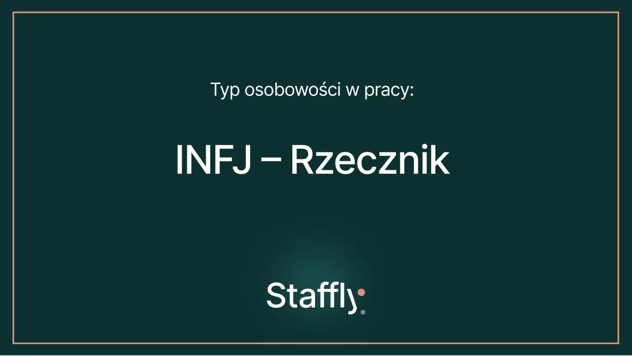 INFJ – Rzecznik, najrzadszy typ osobowości w pracy. Logo Staffly.