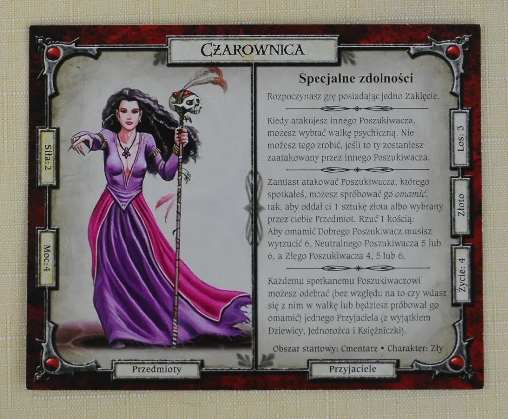 Talisman Magia i Miecz postacie karty