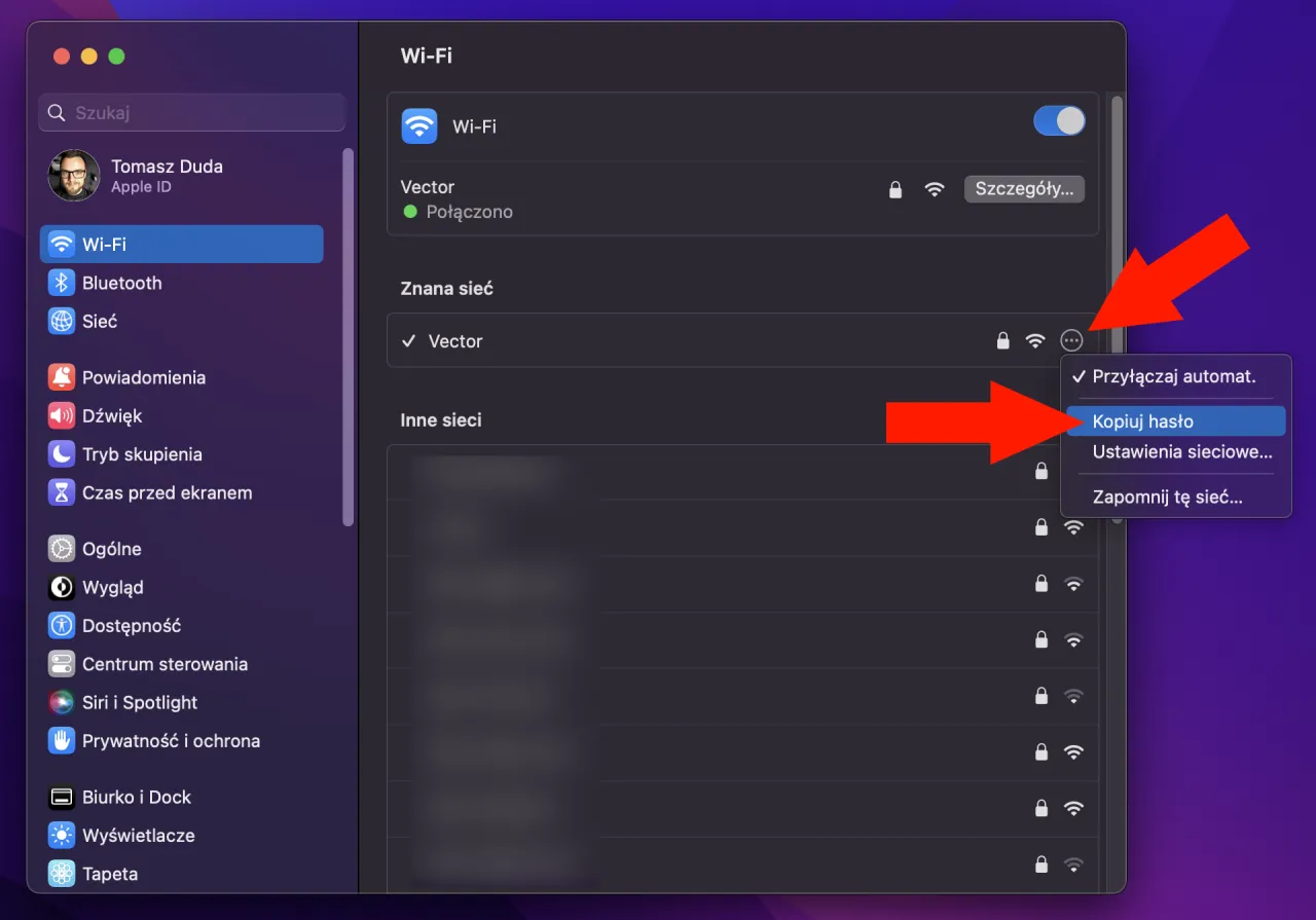 jak znaleźć hasło Wi-Fi w Windows 11 centrum sieci i udostępniania