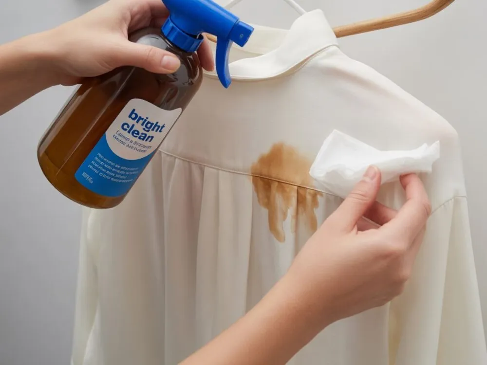 usuwanie świeżej plamy z kawy z białej bluzki