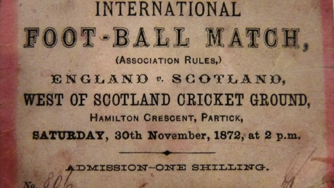 pierwszy mecz międzynarodowy Anglia Szkocja 1872
