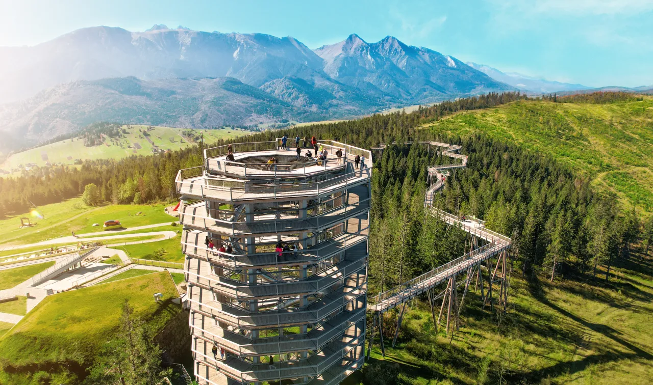 Ścieżka w koronach drzew Bachledka