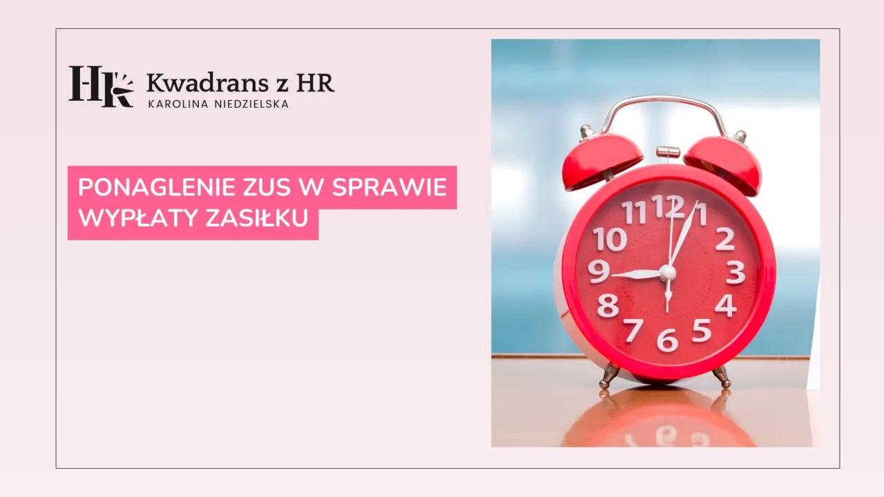 Czerwony budzik symbolizuje czas, jaki ma ZUS na rozpatrzenie wniosku o przedłużenie renty.