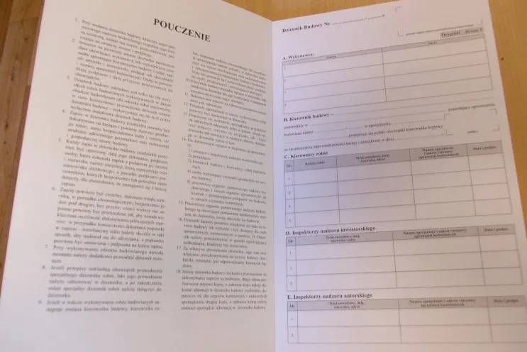 rozpoczęcie prac budowlanych dziennik budowy